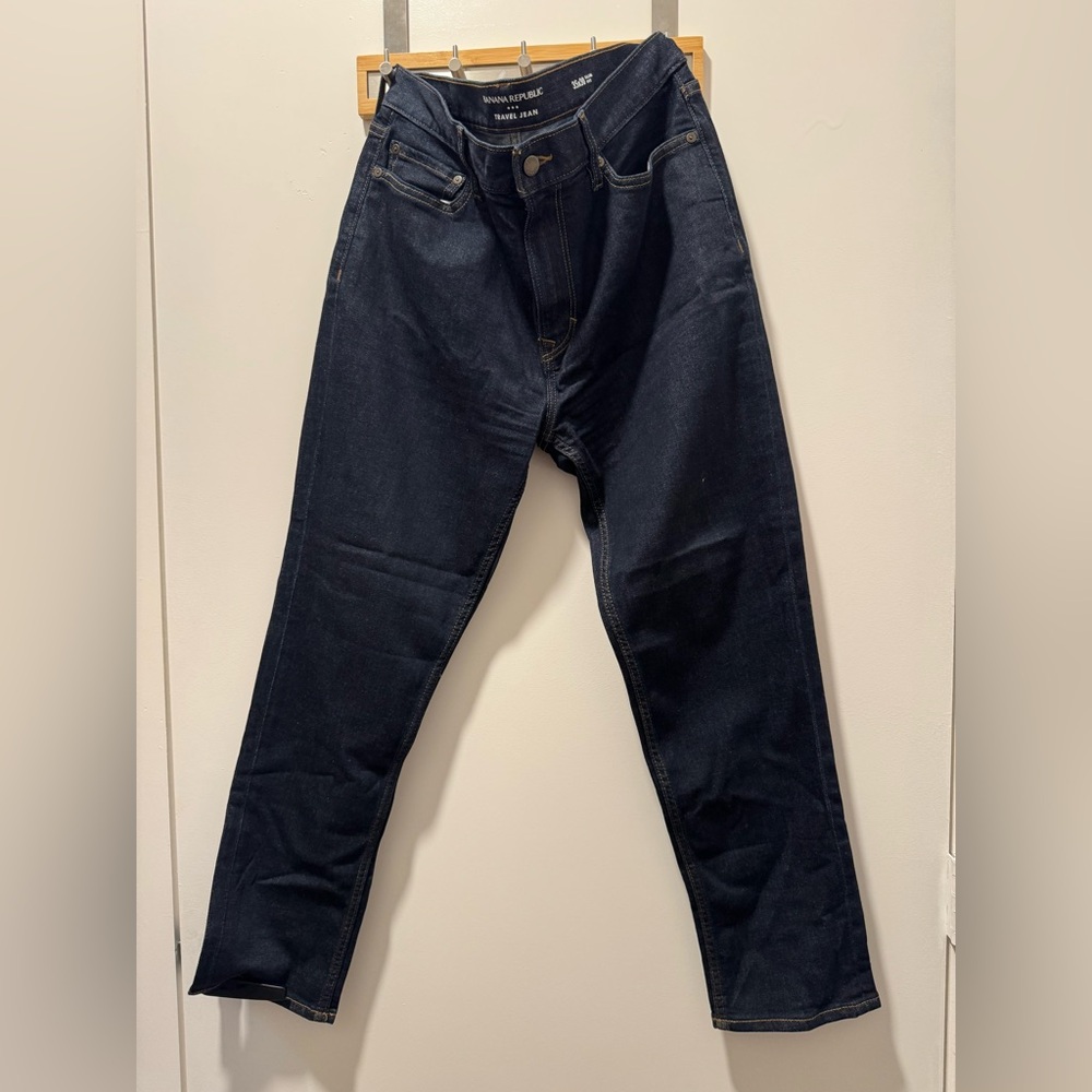 Banana Republic Men's Travel Jean Dark Blue Jeans